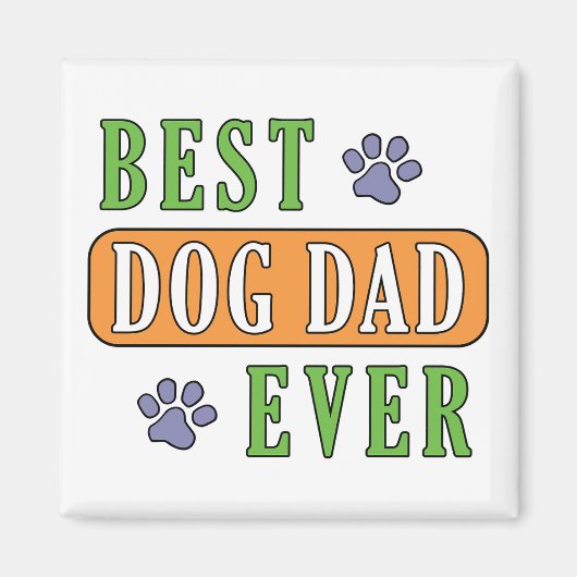 Aimant Meilleur père de chien jamais (Devant)