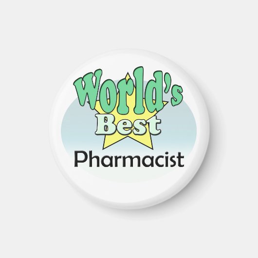 Aimant Meilleur pharmacien du monde (Devant)