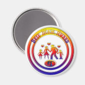 Aimant Meilleur prix de maman Rainbow Family (Recto/Verso)