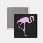 Aimant Meilleur prix Flamant rose rose noir (Recto/Verso)