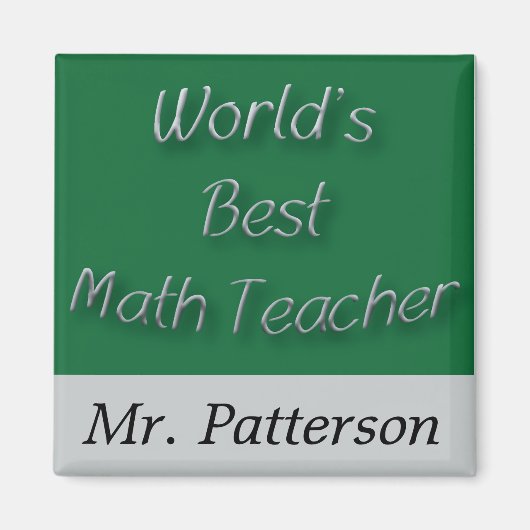 Aimant Meilleur professeur de mathématiques au monde (Devant)