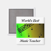 Aimant Meilleur professeur de musique du monde (Recto/Verso)