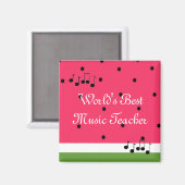Aimant Meilleur professeur de musique du monde (Recto/Verso)