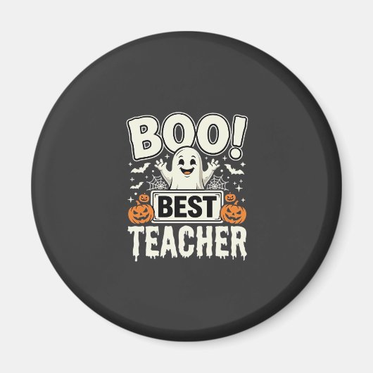 Aimant Meilleur professeur Halloween fantôme Design_1 (Devant)