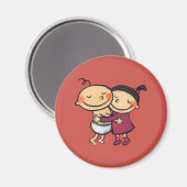 Aimant Meilleur réseau d'amis (Recto/Verso)