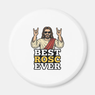 Aimant Meilleur Rosc Vintage Rock Main Religieux T-Shirt_