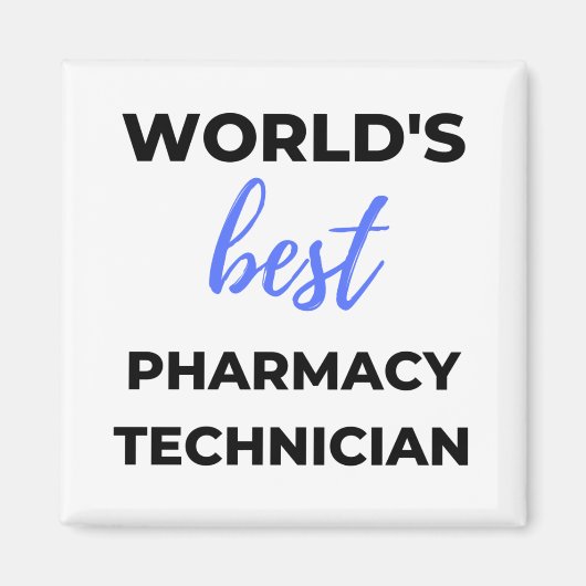Aimant Meilleur technicien en pharmacie au monde 2 (Devant)