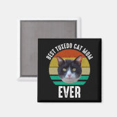 Aimant Meilleur Tuxedo Chat Maman jamais (Recto/Verso)