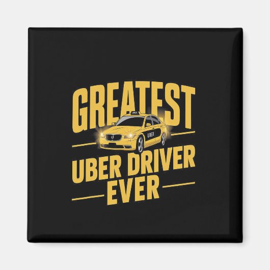 Aimant Meilleur Uber Driver Jamais Uber Driver Funny 1 (Devant)
