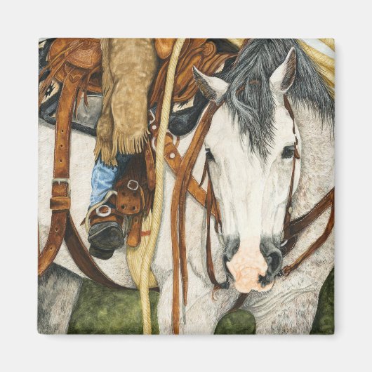 Aimant Meilleure demi - Western Horse & Rider (Devant)