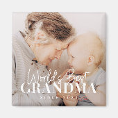Aimant Meilleure grand-mère du monde depuis 20XX Photo si (Devant)