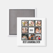 Aimant Meilleure grand-mère personnalisée Ever 8 Collage  (Recto/Verso)