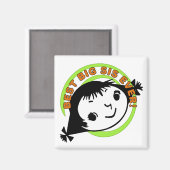 Aimant Meilleure grande soeur jamais rétro (Recto/Verso)