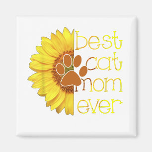 Aimant Meilleure maman chatte en chats Fête des mères d