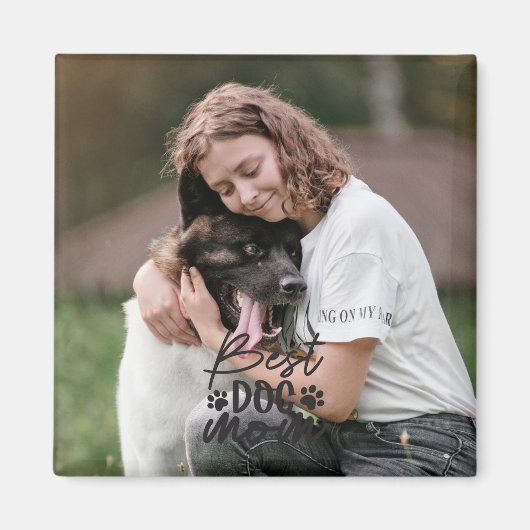 Aimant Meilleure maman chien jamais (Devant)
