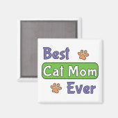 Aimant Meilleure maman de chat de tous les temps (Recto/Verso)