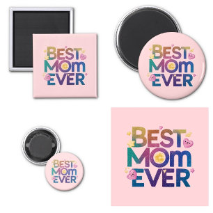 Aimant Meilleure Maman Ever Cœurs & Fleurs