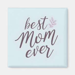 Aimant Meilleure maman jamais - Calligraphie sur Sky Blue
