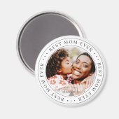 Aimant Meilleure maman jamais classique photo simple (Recto/Verso)