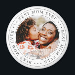 Aimant Meilleure maman jamais classique photo simple<br><div class="desc">Ce design simple et classique est composé de typographie serif et d'ajouter une photo personnalisée.</div>
