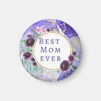 Aimant Meilleure maman jamais en violet