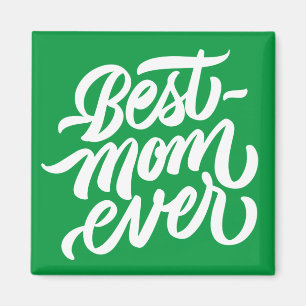Aimant Meilleure maman jamais manuscrite Typographie de s