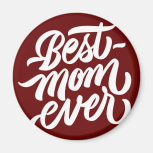 Aimant Meilleure maman jamais manuscrite Typographie de s