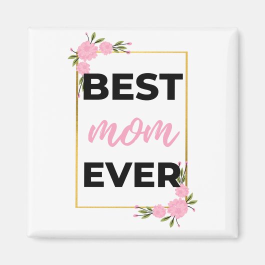 Aimant Meilleure maman jamais noire (Devant)