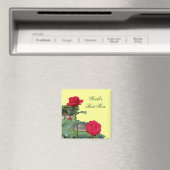 Aimant Meilleure maman Rouge Roses Fleur Magnat photo (In Situ (Lave-vaisselle))