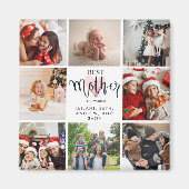Aimant Meilleure mère photo Collage Coeur rose (Devant)