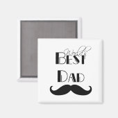 Aimant Meilleure moustache papa du monde (Recto/Verso)