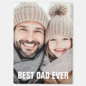 Aimant Meilleure photo de fête des pères papa (Recto)