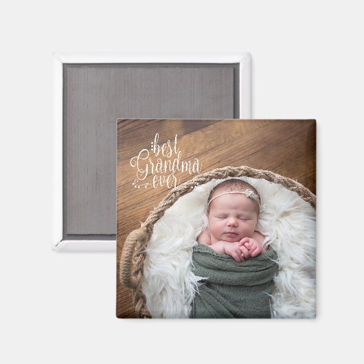 Aimant Meilleure photo de grand-mère (Recto/Verso)