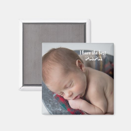 Aimant Meilleure photo Papa (Recto/Verso)