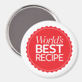 Aimant Meilleure recette du monde (Recto/Verso)