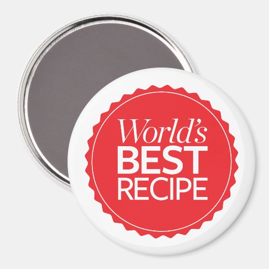 Aimant Meilleure recette du monde (Recto/Verso)