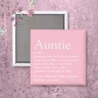 Meilleure Tante du Monde Définition Rose