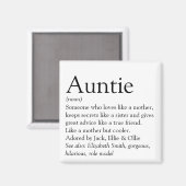 Aimant Meilleure Tante, Tante Définition du monde (Recto/Verso)