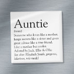 Aimant Meilleure Tante, Tante Définition du monde<br><div class="desc">Personnalisez votre tante ou votre tante préférée pour créer un cadeau unique. Une façon parfaite de lui montrer à quel point elle est extraordinaire chaque jour. Conçu par Thisisnotme©</div>