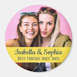 Aimant Meilleures amies pour toujours photo BFF moderne