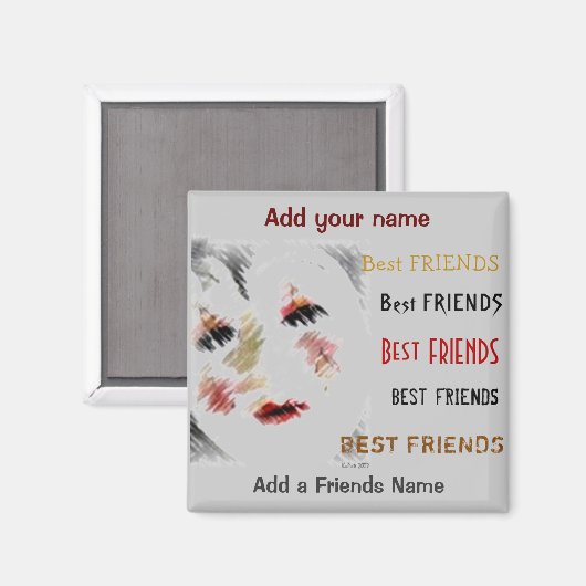 Aimant Meilleurs amis (Recto/Verso)