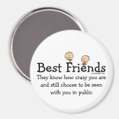 Aimant Meilleurs amis (Recto/Verso)