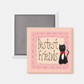 Aimant Meilleurs amis-chat (Recto/Verso)