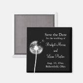 Aimant Meilleurs voeux ! Enregistrer la date (en noir) (Recto/Verso)