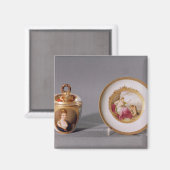 Aimant Meissen tasse, couvercle et soucoupe (Recto/Verso)
