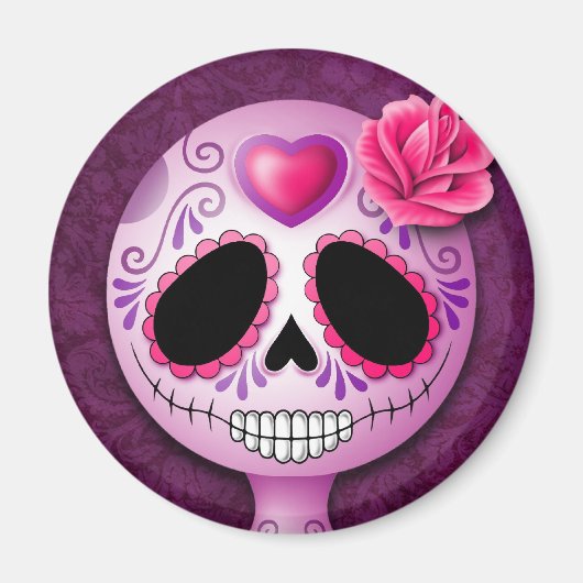 Aimant Mélange crâne de sucre pourpre (Devant)