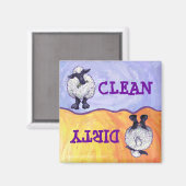 Aimant Mélange Mouton Nettoyer / Lave-vaisselle sale Magn (Recto/Verso)