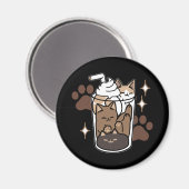 Aimant Mélange Purr-Fect : Conception de café pour le caf (Recto/Verso)