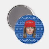 Aimant Melania Trump MAGA Noël (Recto/Verso)