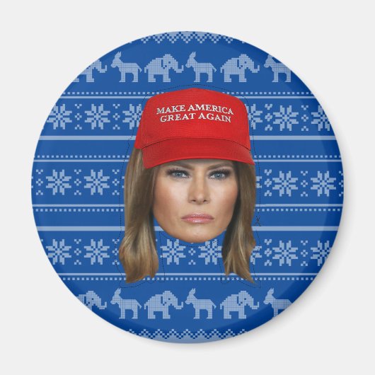 Aimant Melania Trump MAGA Noël (Devant)